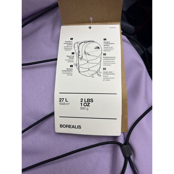 THE NORTH FACE Womens Borealis Commuter Laptop Backpack LITE LILAC 27 Liter - Picture 4 of 7